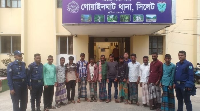 গোয়াইনঘাটে ৮ জোয়াড়ি গ্রেপ্তার