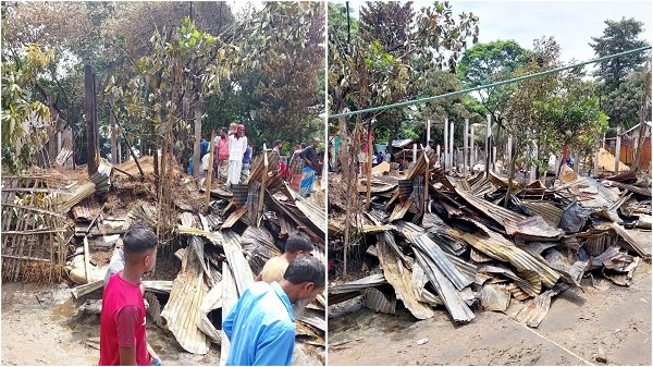 শান্তিগঞ্জ অগ্নিকাণ্ডের ঘটনায় ৯টি বসতঘর পুড়ে ছাই, নিহত ১