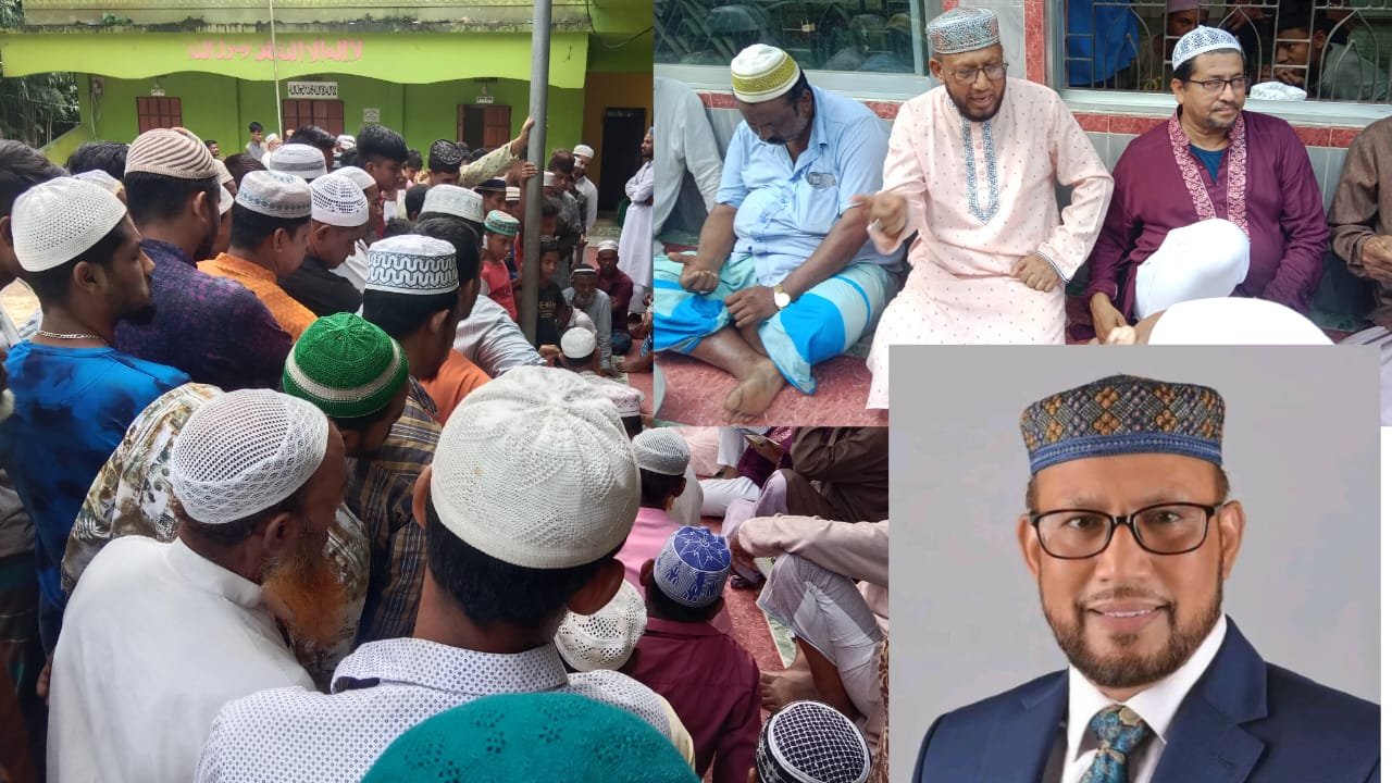 ছাতকে মুসল্লীদের সাথে এমপি পদপ্রার্থী জাহাঙ্গীর আলম’র কুশল বিনিময়