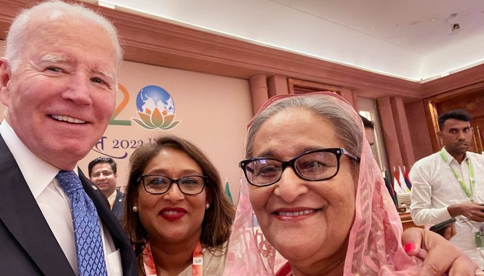 শেখ হাসিনার সঙ্গে সেলফি জো বাইডেনের