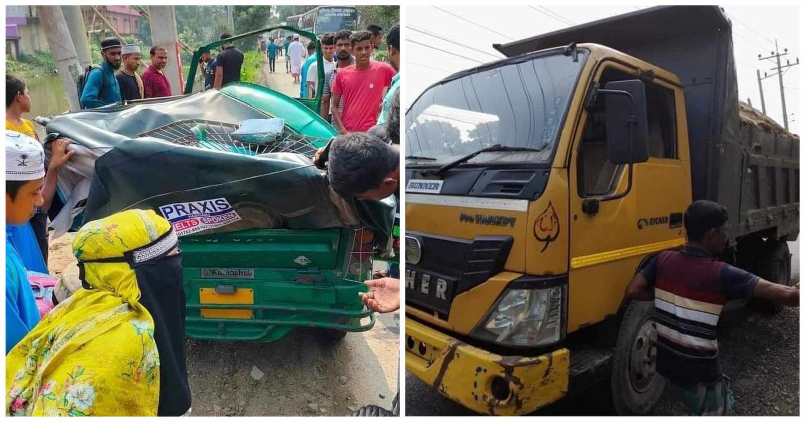 হবিগঞ্জে ট্রাক-সিএনজি মুখোমুখি সংঘর্ষ: নিহত ১