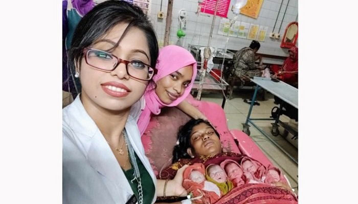 ঢামেকে একসাথে ৫ নবজাতকের জন্ম দিলেন মনসুরা