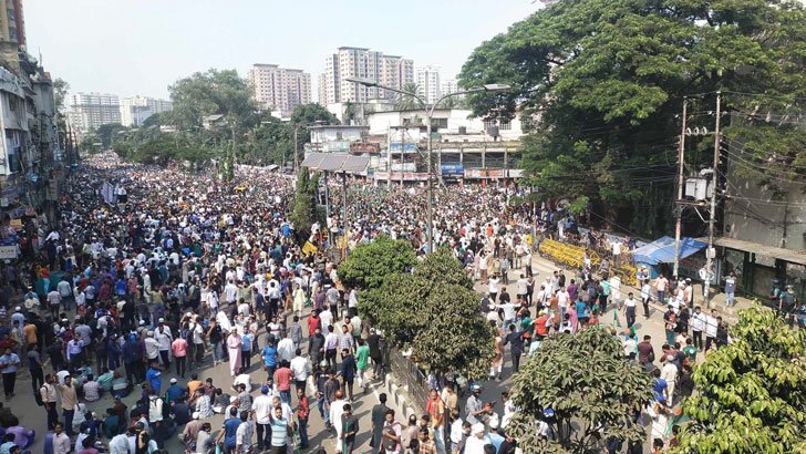 স্লোগানে স্লোগানে মুখর জামায়াতের সমাবেশ