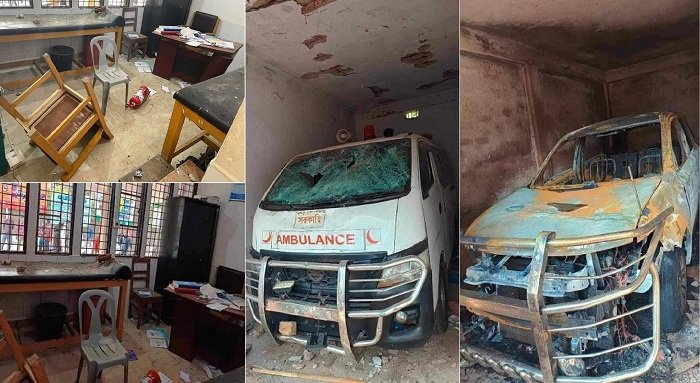 জৈন্তাপুরে স্বাস্থ্য কমপ্লেক্স ভাঙচুরের ঘটনায় ছাত্রলীগের তিনশ’জনের বিরুদ্ধে মামলা