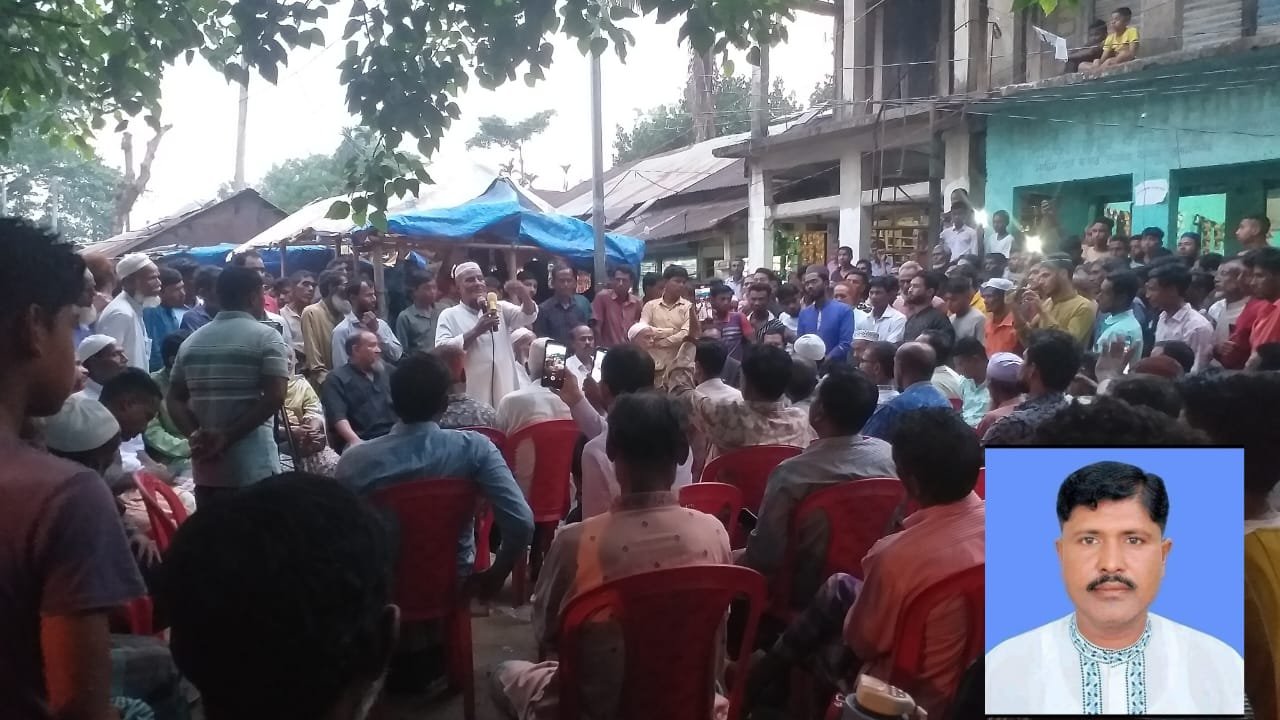 মইনউদ্দিন হত্যাকারীদের গ্রেফতারের দাবিতে দ্বিতীয় দফায় নাছিমপুর বাজারে বিক্ষোভ
