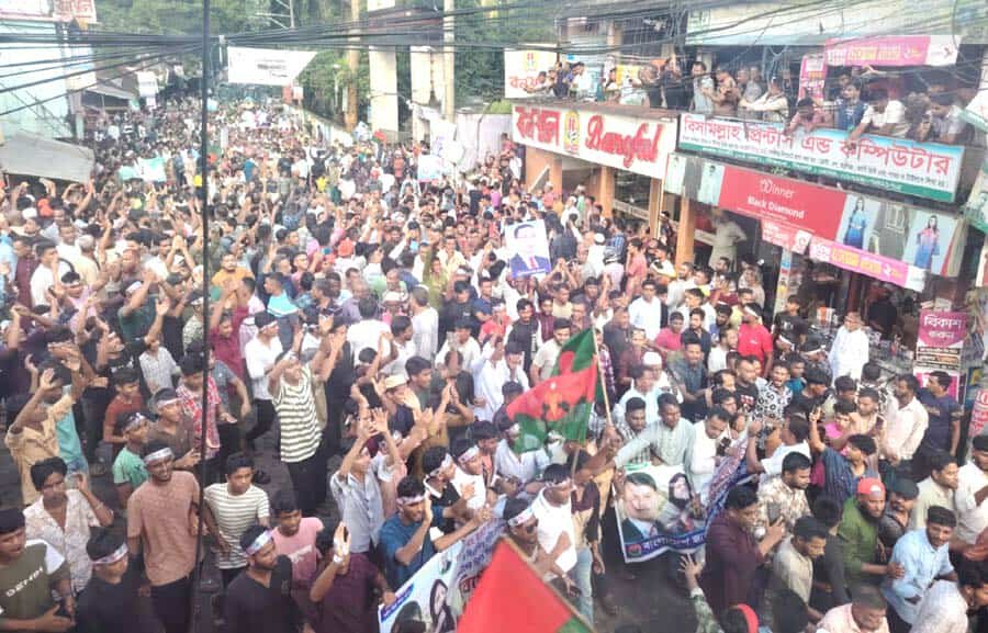 মিছিলে উত্তাল ইলিয়াসের বিশ্বনাথ