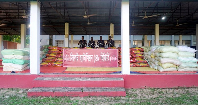 সিলেট সীমান্তে দেড় কোটি টাকার ভারতীয় পণ্য জব্দ