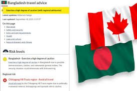 বাংলাদেশের ব্যাপারে সতর্কতা জারি কানাডার