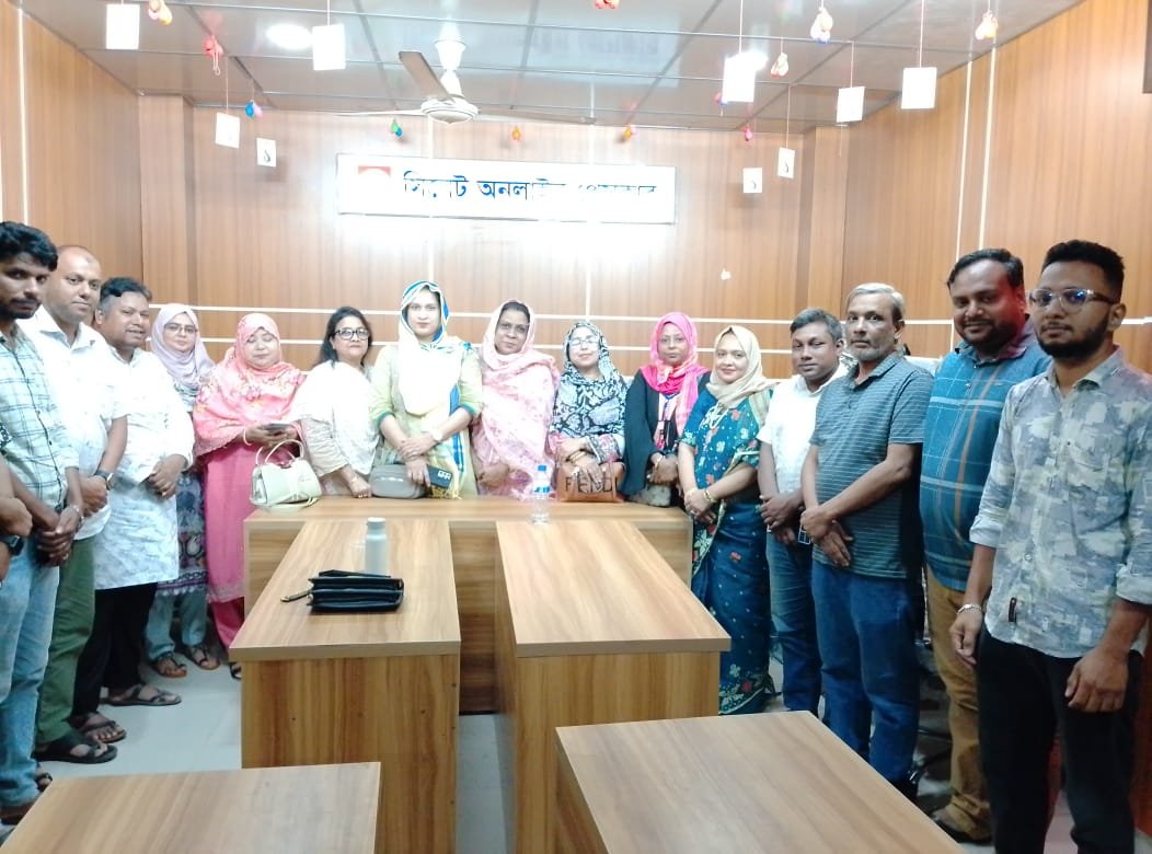 সিলেট অনলাইন প্রেসক্লাবে সৌজন্য সাক্ষাতে উইমেন চেম্বারের পরিচালনা পর্ষদ