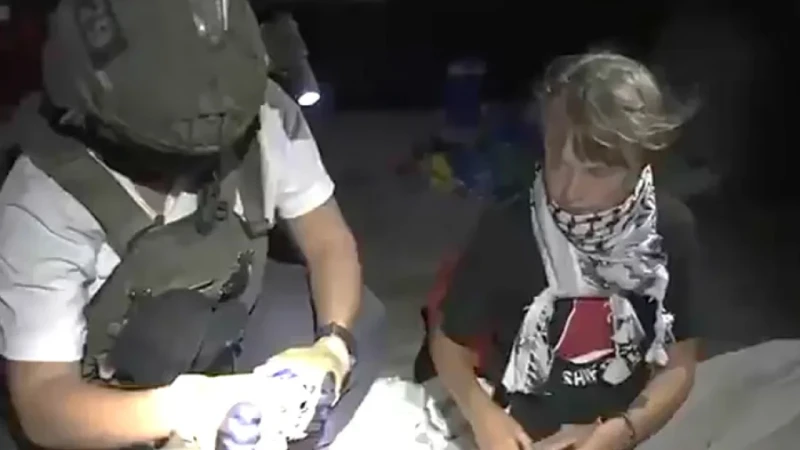 সুমুদ ফ্লোটিলায় ইসরায়েলি হস্তক্ষেপ, গ্রেটা থুনবার্গ আটক