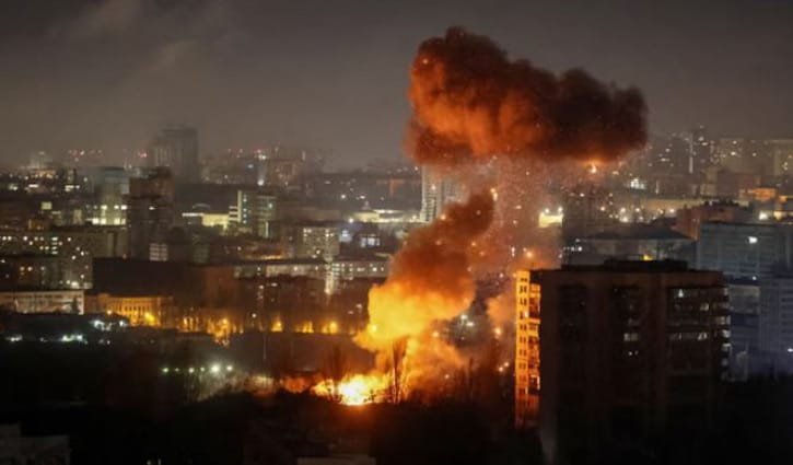 ইউক্রেনের ওপর রাশিয়ার ব্যাপক হামলা