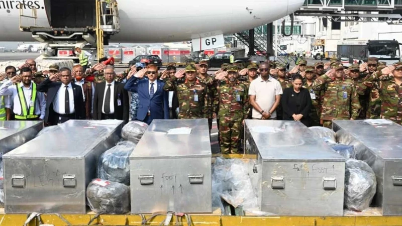 সামরিক মর্যাদায় ৬ বাংলাদেশি শান্তিরক্ষীর দাফন রোববার