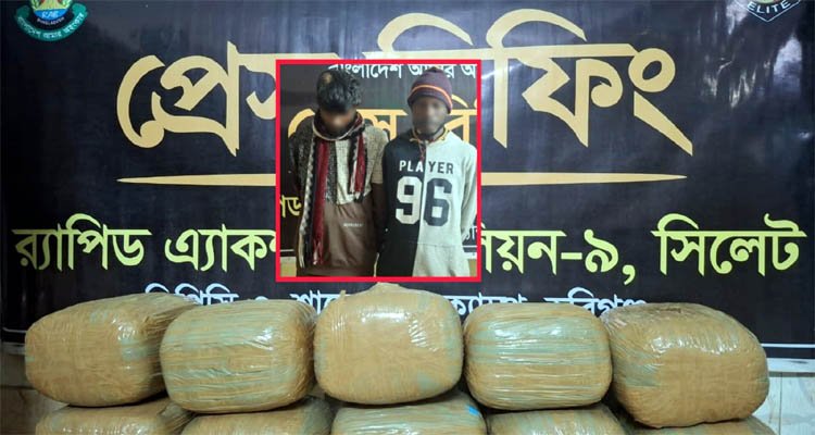 মাধবপুরে গাঁজাসহ দুই মাদক কারবারি গ্রেফতার