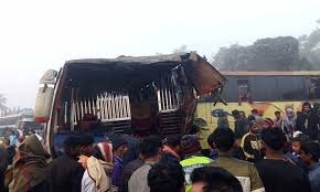 সিলেটে তিন বাসের সংঘর্ষ, ঝরল ২ প্রাণ