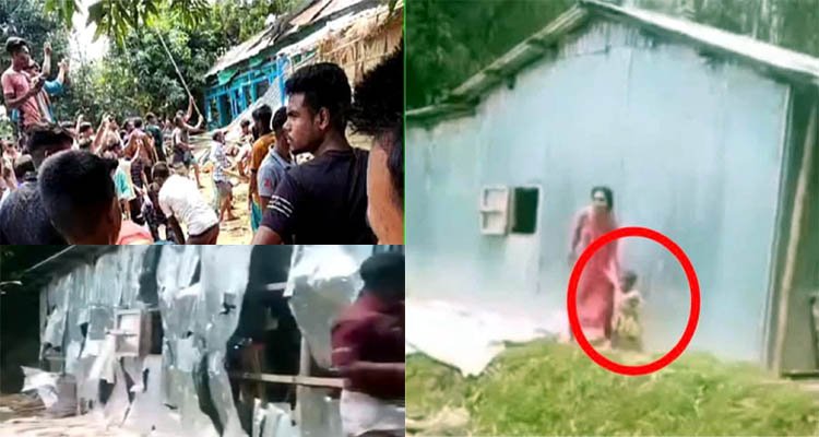 ছাতকে চুরির অভিযোগে বাড়িঘর ভাঙচুর, নারী-শিশুর ওপর হামলা