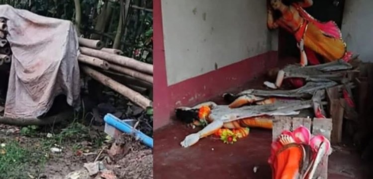 মাধবপুরে মন্দিরের প্রতিমা ভাঙচুর, দ্রুত বিচারের দাবি
