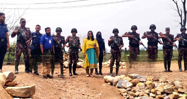 বিপুল পরিমাণ অবৈধ পাথর জব্দ করলো টাস্কফোর্স