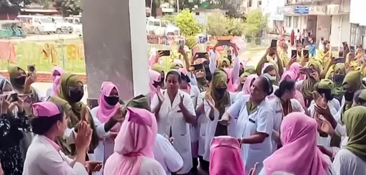 হামে কাতরাচ্ছে শিশুরা , সুনামগঞ্জ সদর হাসপাতালে নার্সদের উদ্দাম নাচ