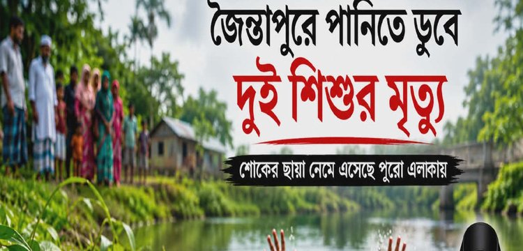 জৈন্তাপুরে পানিতে ডুবে দুই শিশুর মৃত্যু,এলাকায় শোকের ছায়া