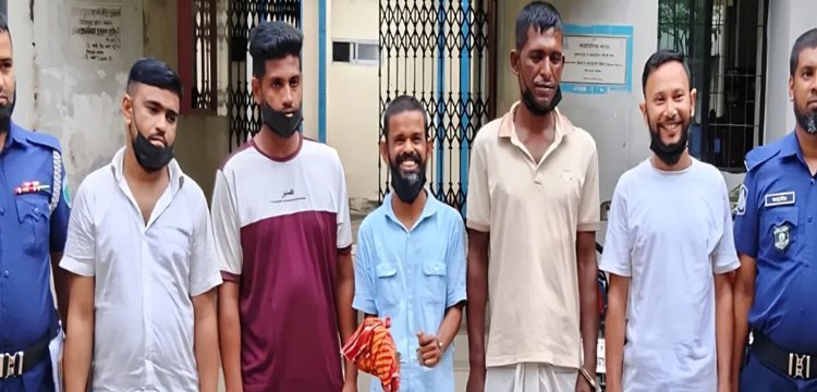 হবিগঞ্জে পত্রিকা অফিসে মাদকের কারবার,‘কথিত’ সাংবাদিকসহ আটক ৫