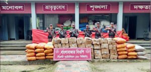 সিলেটের বিভিন্ন সীমান্তে পৌণে ১ কোটি টাকার চোরাইপণ্য আটক বিজিবির