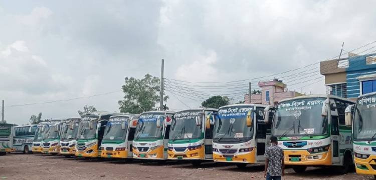 হবিগঞ্জের সঙ্গে সারা দেশের বাস চলাচল বন্ধ