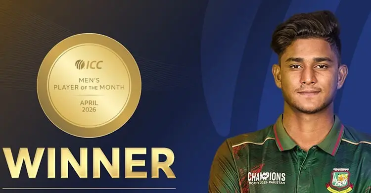 আইসিসির মাসসেরা বাংলাদেশি পেসার নাহিদ রানা
