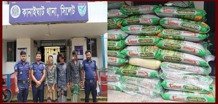 কানাইঘাটে ভারতীয় জিরাসহ গ্রেফতার ৩