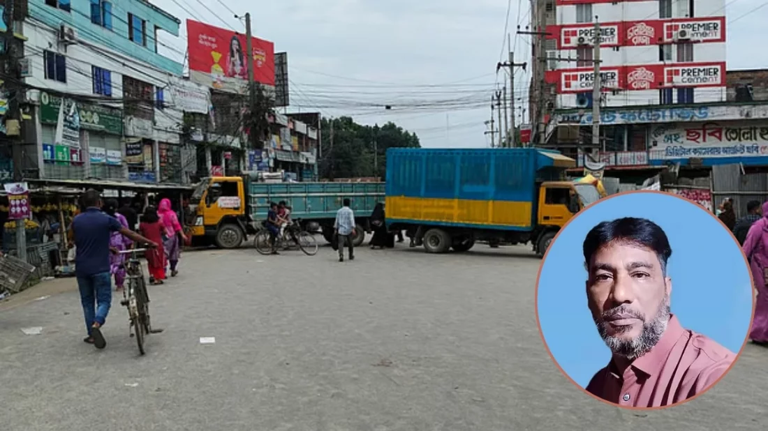 পুলিশকে থাপ্পড় দিয়ে গ্রেপ্তার কৃষক দল নেতার মুক্তির দাবিতে দিনাজপুরে পরিবহন ধর্মঘট