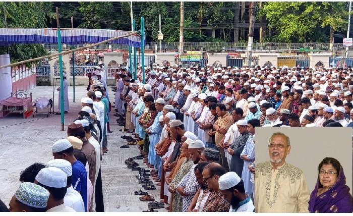 সিলেটে নিহত দম্পতির জানাজায় মানুষের ঢল, দ্রুত বিচার দাবি
