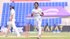 বাংলাদেশের প্রথম পেসার হিসেবে টেস্টে হাসান মাহমুদের হ্যাটট্রিক
